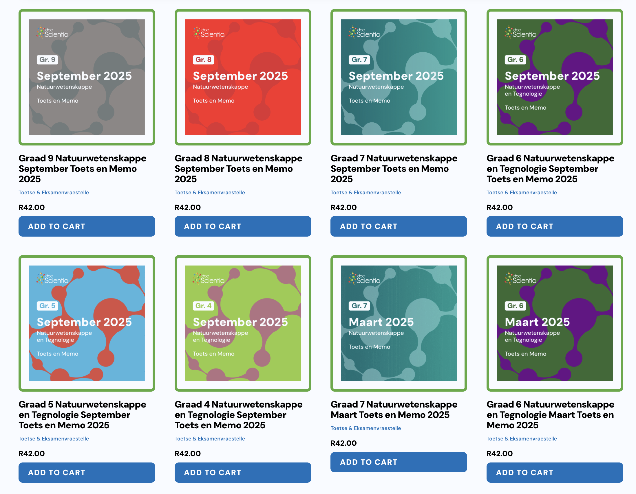Wetenskappe Vraestelle