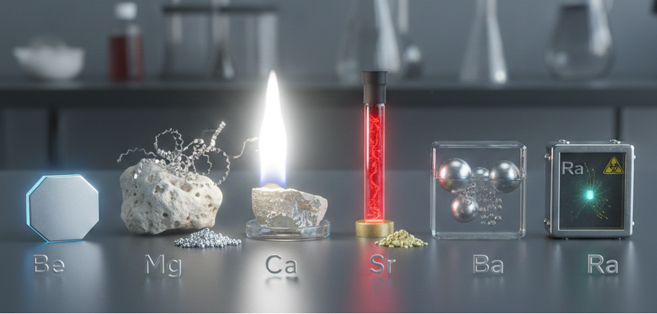 Image of elements in Group 2 of Periodic Table