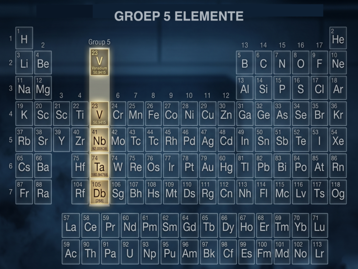 Verkenning van Groep 5-elemente in die Periodieke Tabel