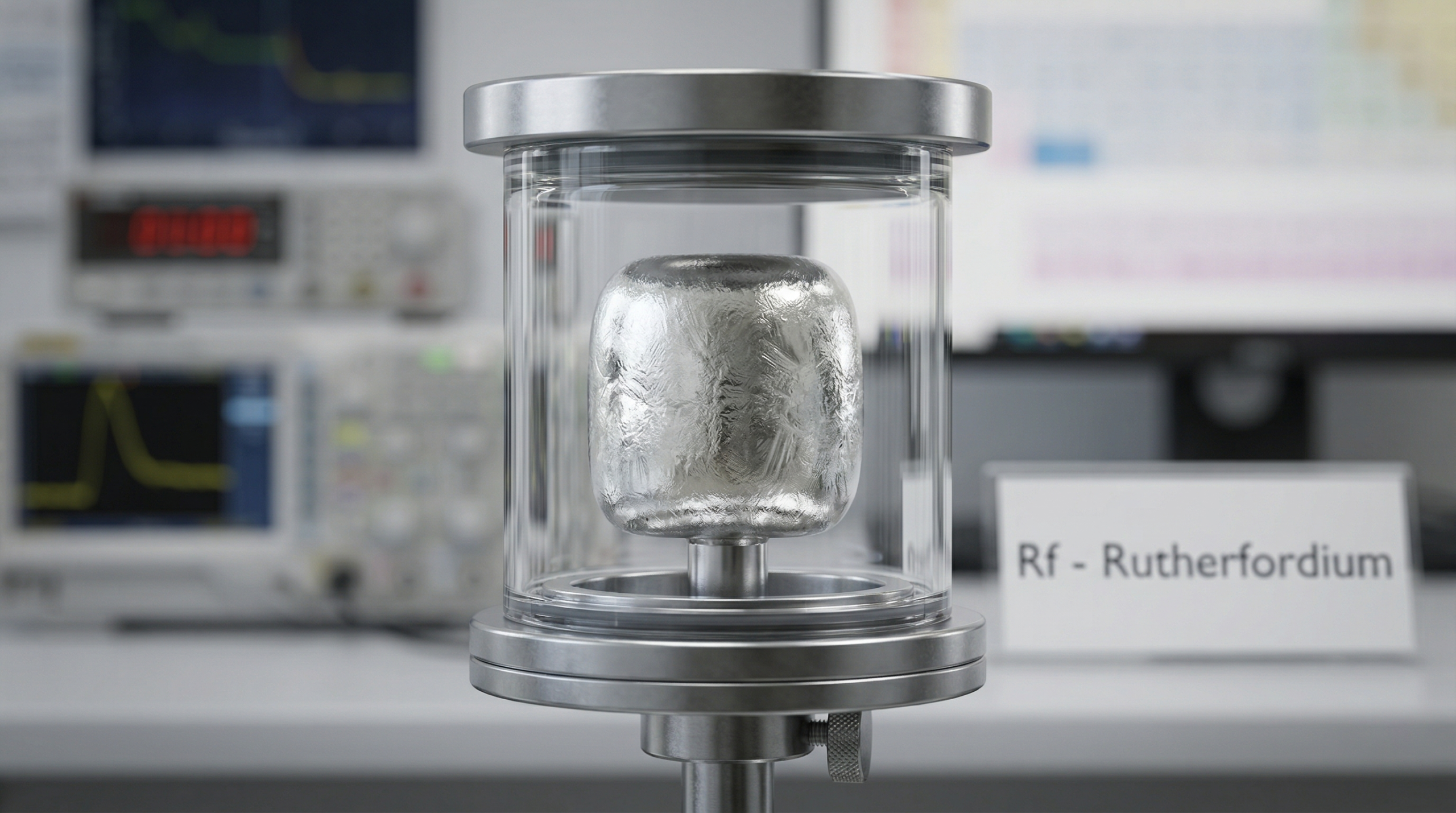 Image of Rutherfordium in laboratory conditions