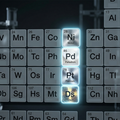 Image of Periodic Table with focus on Group 10 elements